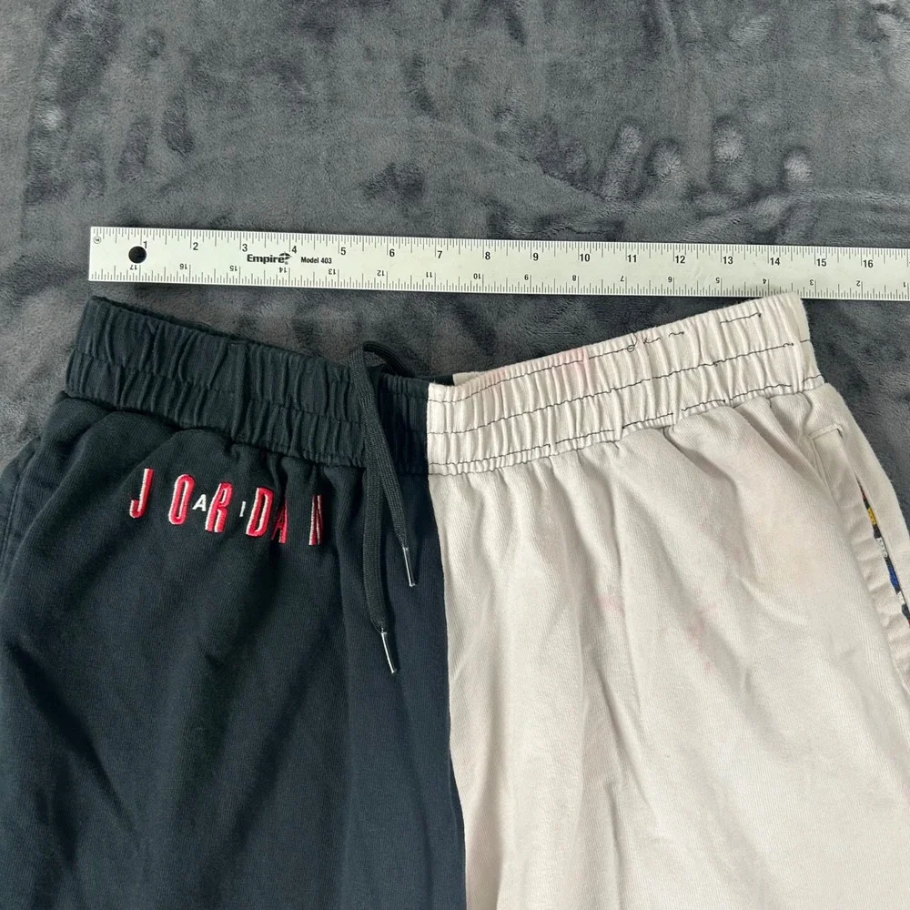 Air Jordan Shorts Mens XL Black White Red Split Jumpman Graphic Cotton